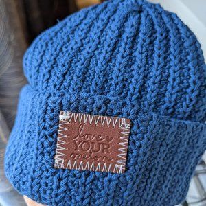 Love Your Melon Light Navy Baby Cuffed Beanie